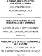 Digital control electric pressure cooker manual
