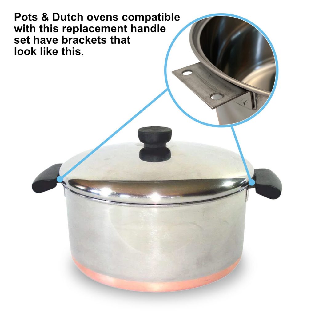 Vintage pot/dutch oven handle pair (2screw)