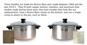 Replacement Vintage Revere Ware Pot/dutch Oven Handle Pair 2-screw