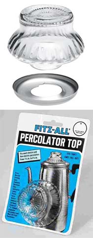 Tops Mfg Fitz-All Replacement Percolator Top, Glass, 13/16-Inch to  1-1/2-Inch