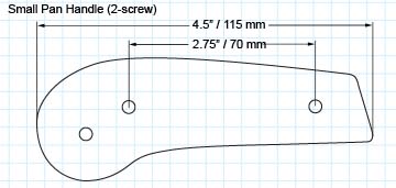 Small 1-screw pan handle