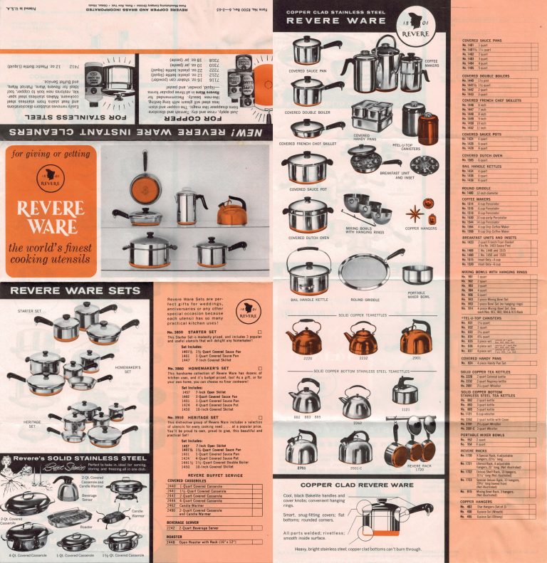 Revere Ware brochure from 1965 Revere Ware Parts