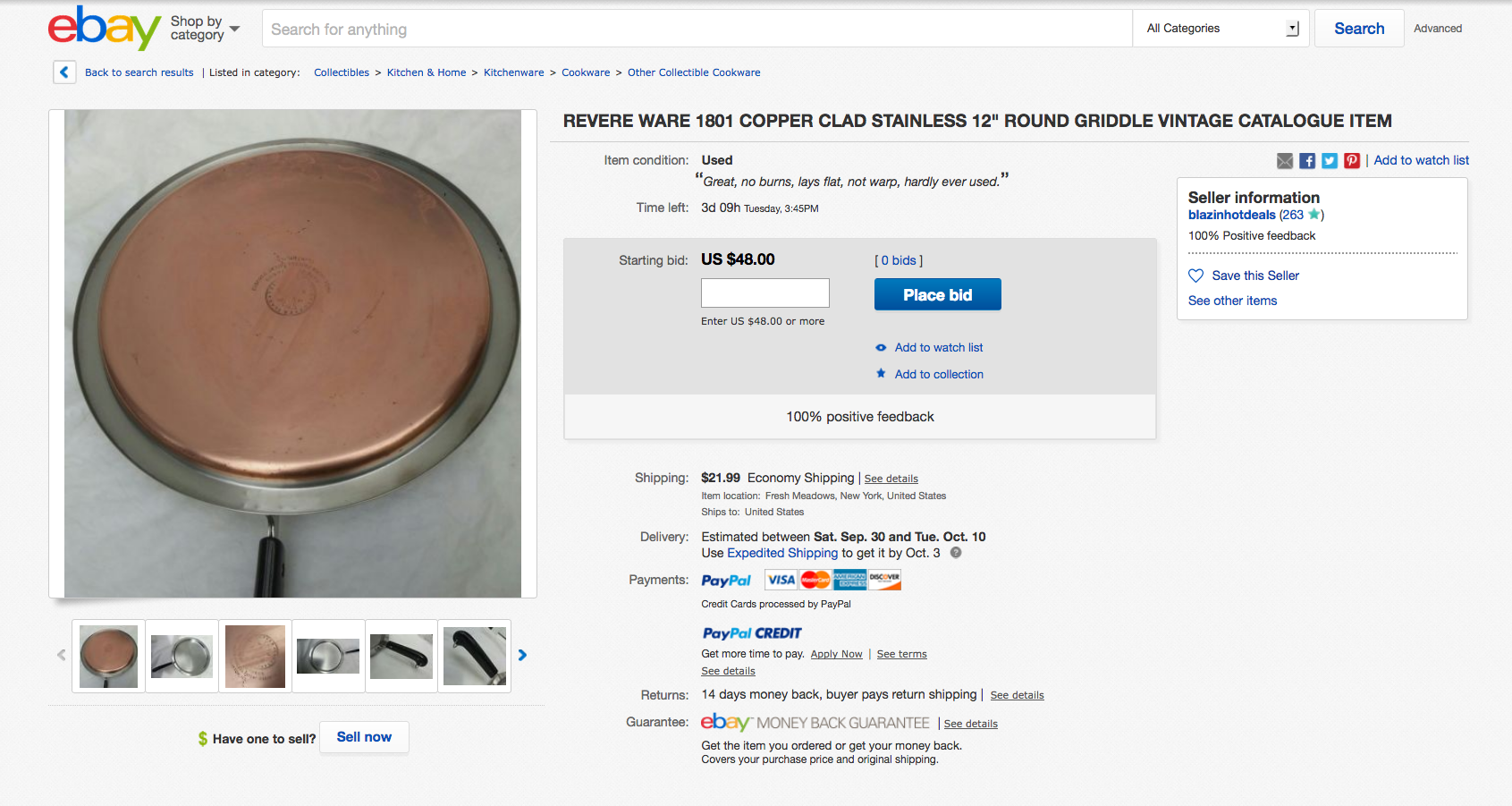 Revere Ware find of the week vintage griddle Revere Ware Parts