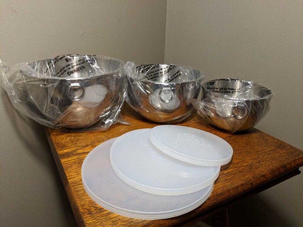 Replacement plastic lids for Revere Ware stainless steel mixing bowls -  Revere Ware Parts