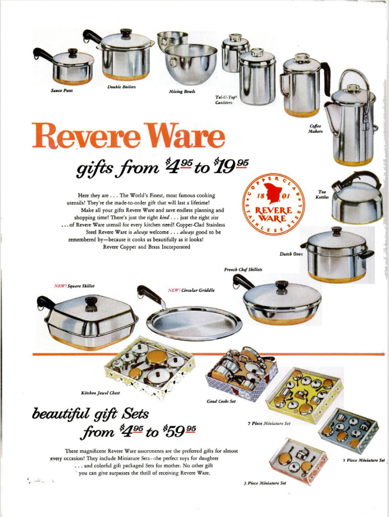 Revere Ware USA  All About The Famous Cookware-Revere Ware
