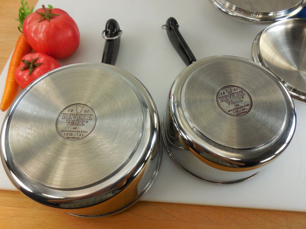 Vintage Revere Ware 3-ply Bottom Stainless Steel Cookware Set, Stock Pots,  Saucepans, and Skillet Replacement Pieces or Create Your Own Set 