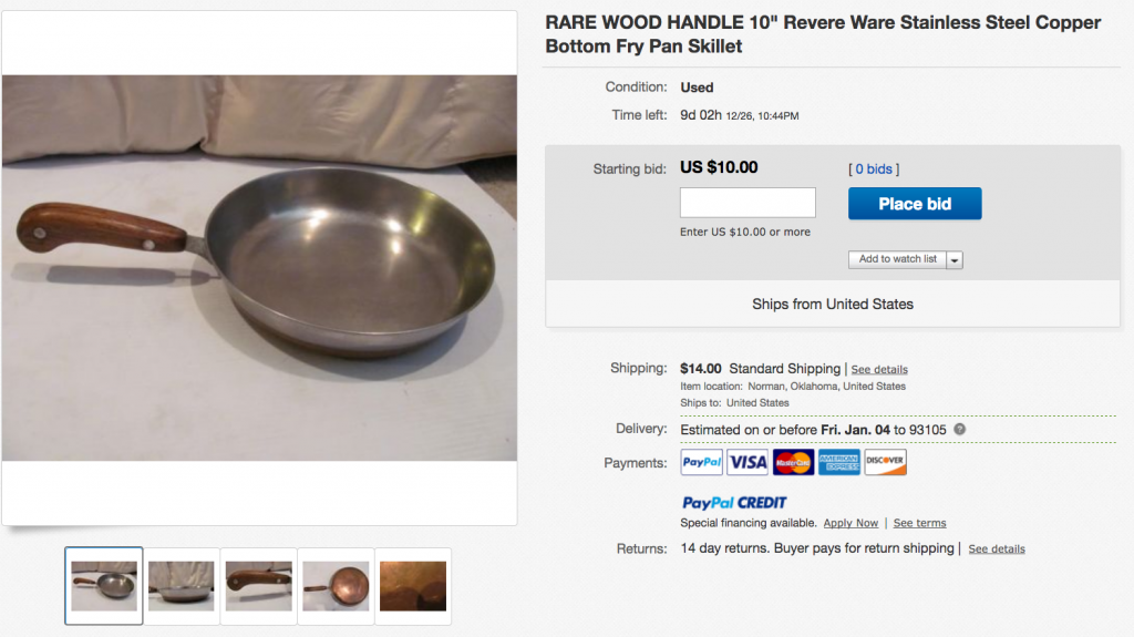 More mystery handle-less pans - Revere Ware Parts