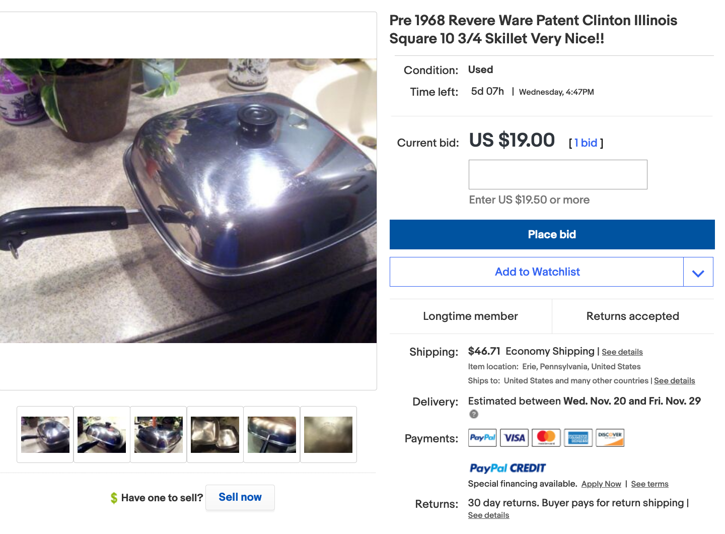 Revere Ware find of the week - Revere Ware Parts
