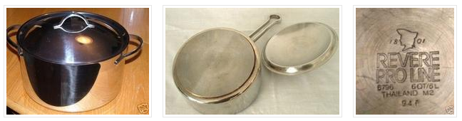 Revere Ware Pro-Line Stainless 8 Fry Pan Skillet 6758