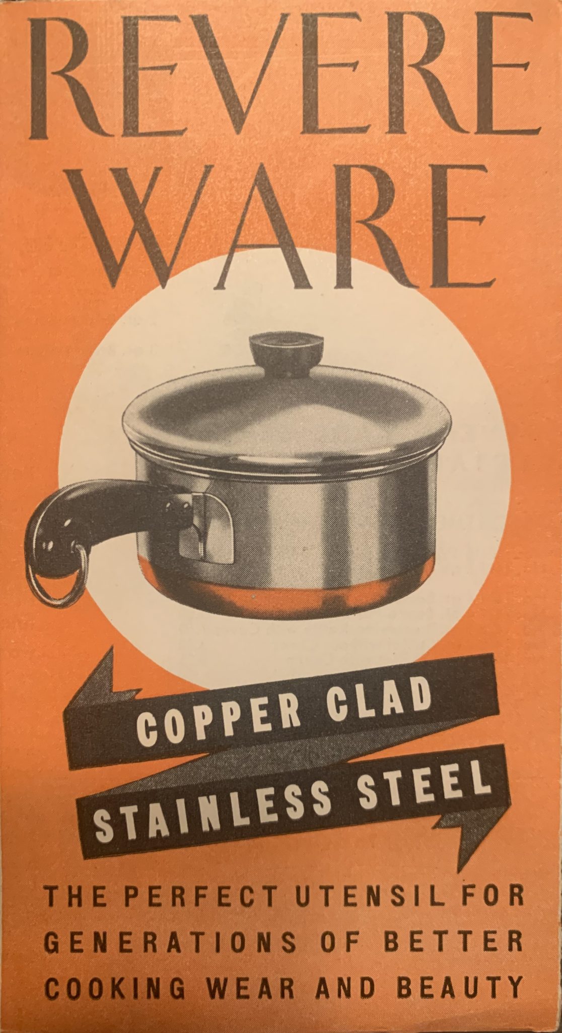 Very early 1939 Revere Ware catalog Revere Ware Parts