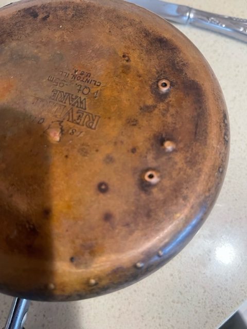 Copper bottom blistering - Revere Ware Parts