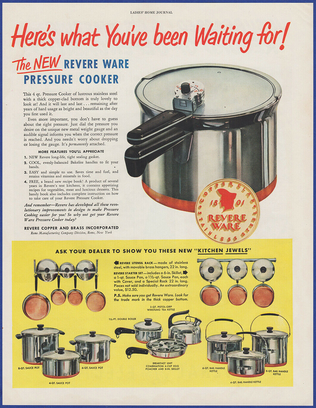  Replacement Vintage Revere Ware Pot/dutch Oven Handle
