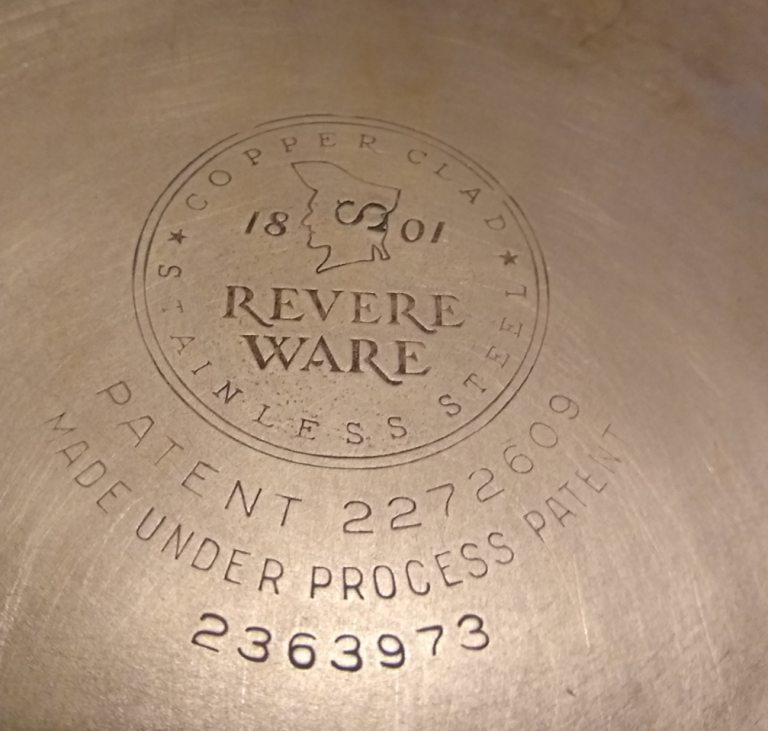 "S" stamp on the bottom of Revere Ware Revere Ware Parts