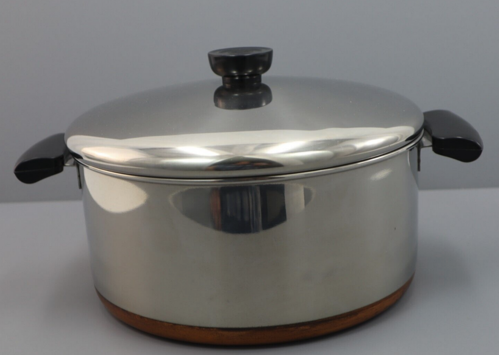 Vintage Pre 1968 Revere Ware 4 Quart Stockpot With Lid Vintage