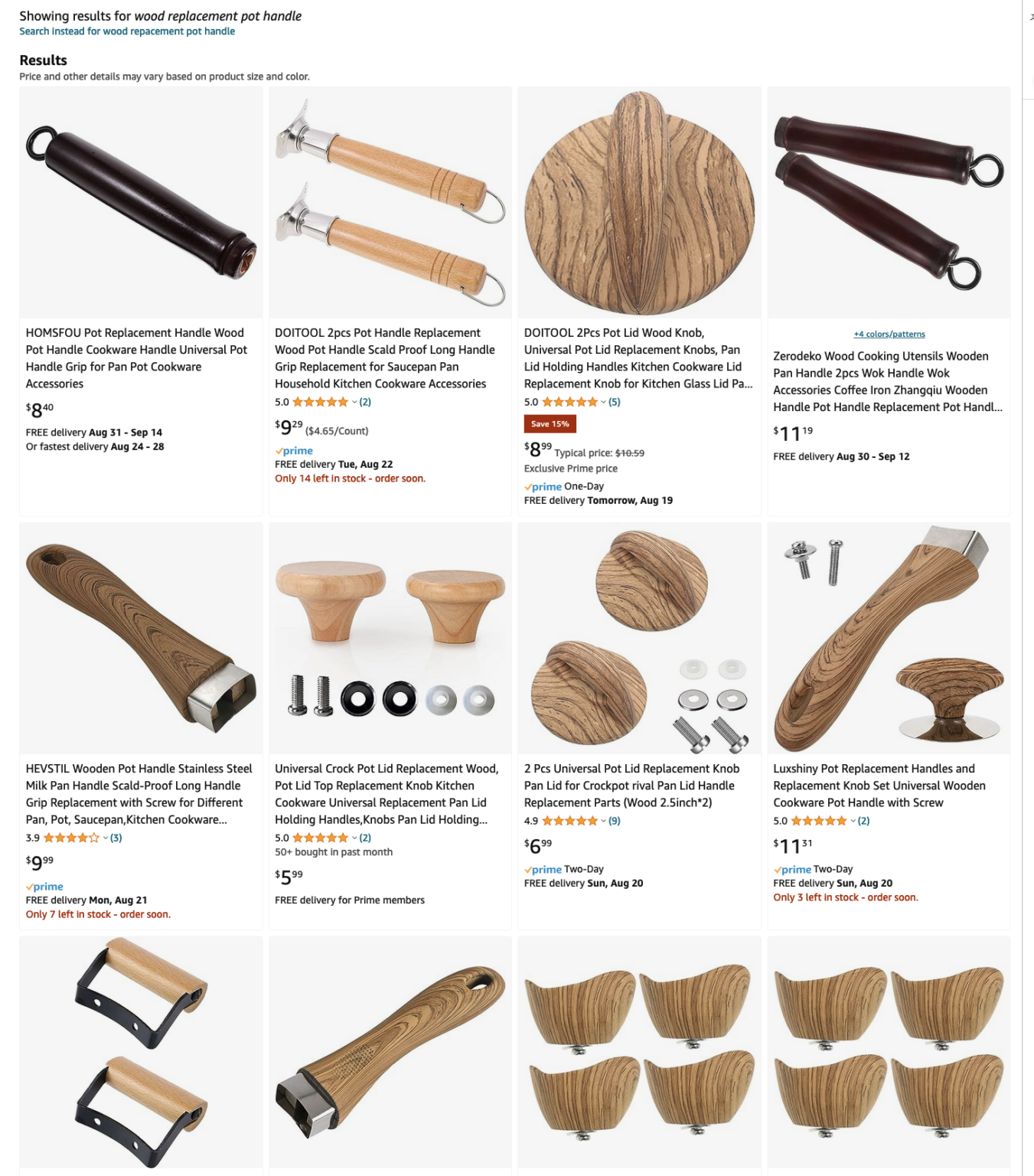 Wooden cookware handles? Revere Ware Parts