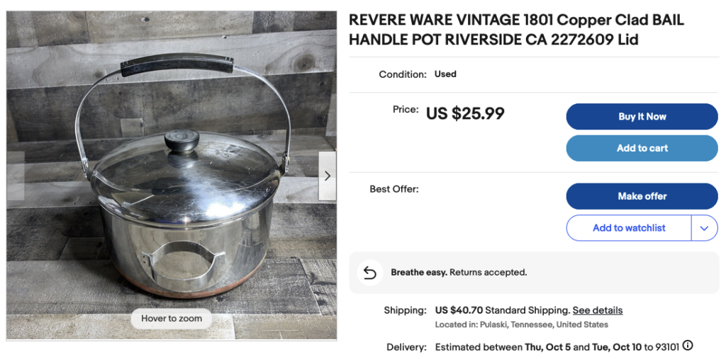 Revere Ware 2.5 Qt Double Pour Spout Sauce and 50 similar items